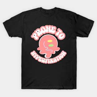 Prone to Hyperfixation Pink Y2K Aesthetic T-Shirt